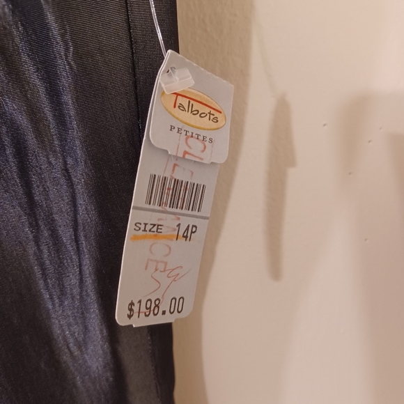 TALBOTS Charcoal Grey Gown. Size 14P - Picture 5 of 6